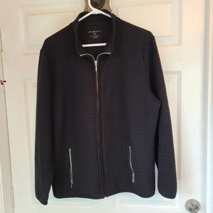 (1272) Karen Scott Sport Warm Up Jacket,  Size XL, Color: Black